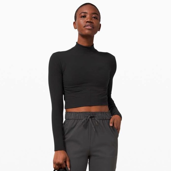 Lululemon LA Turtleneck Long Sleeve Black - cropped rib LS - Picture 2 of 7